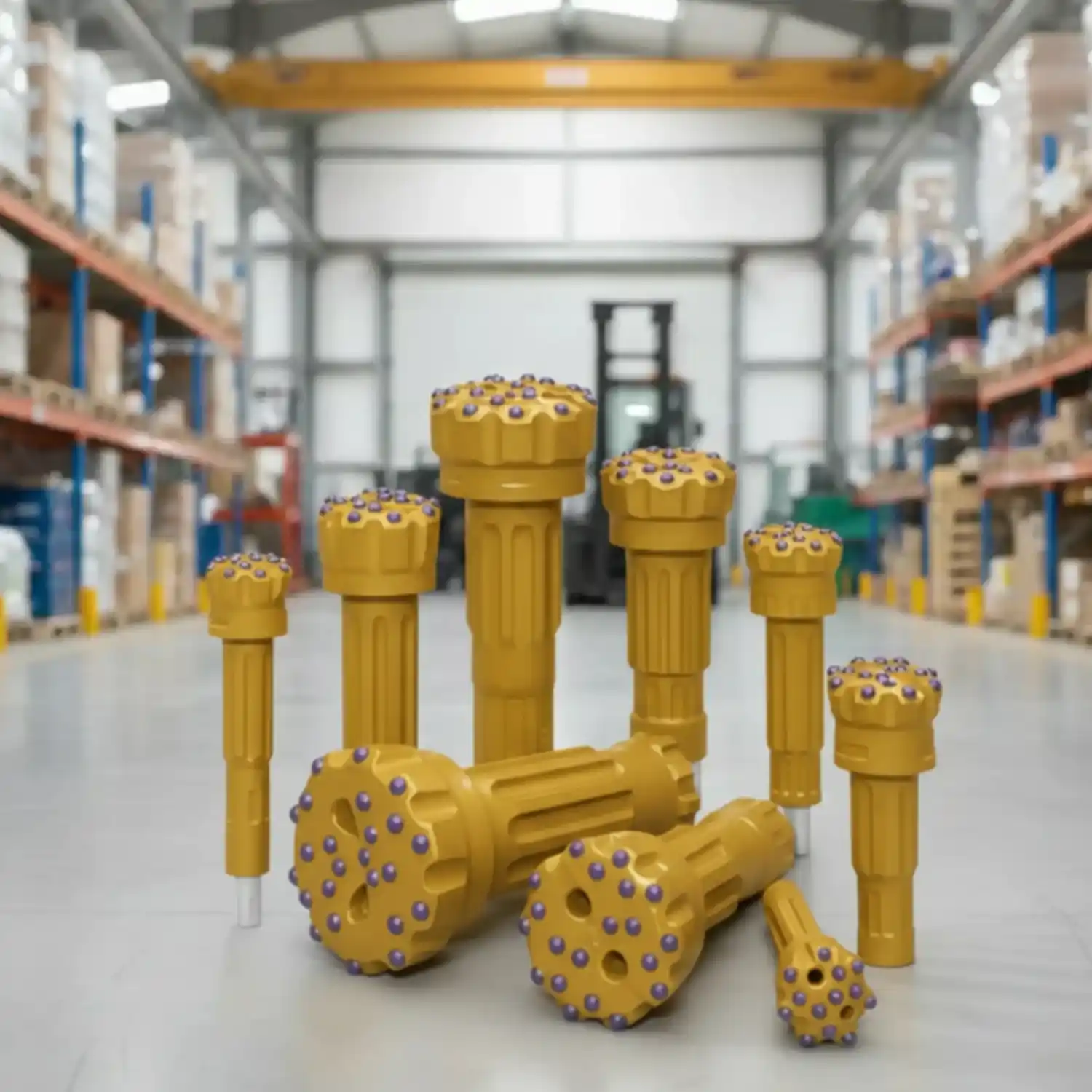 South Africa DTH drilling tools: DTH button bit for hard rock drilling