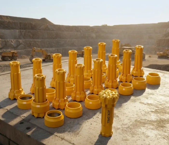 Drilling equipment Mali: RC drill bits and shrouds for gold exploration